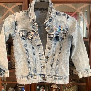 Jean Jacket embroidered Barbie 99% cotton